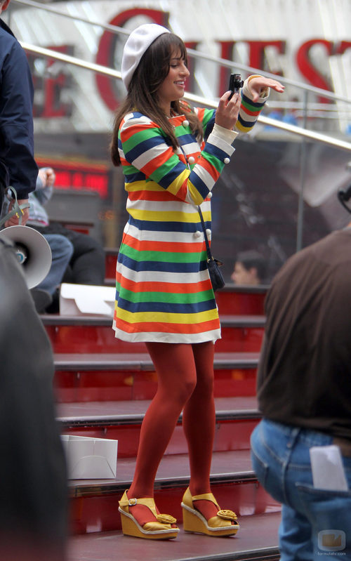 Lea Michele retrata el rodaje en Nueva York