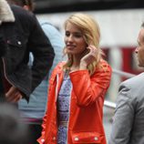 Diana Agron en el rodaje de la segunda temporada de 'Glee'
