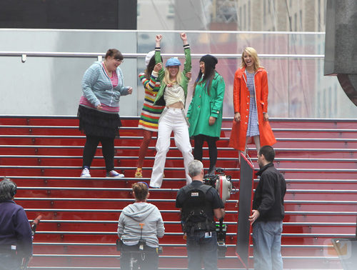 Las chicas de 'Glee' graban en Nueva York