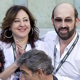 Carmen Machi y Javier Cámara en la final del Open de Madrid