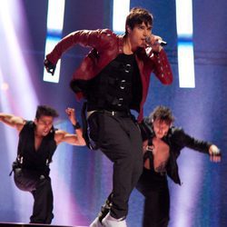 Eric Saade (Suecia) en la final de Eurovisión 2011
