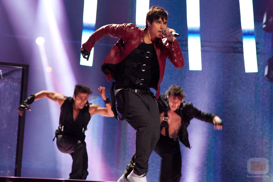 Eric Saade (Suecia) en la final de Eurovisión 2011