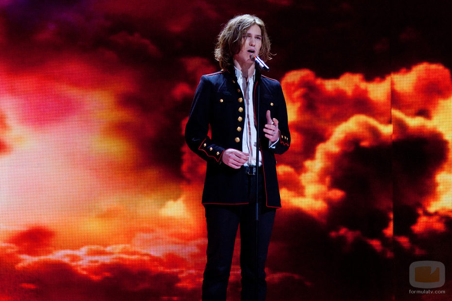 Amaury Vassili (Francia) en la final de Eurovisón 2011