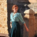 María Castro durante el rodaje de 'Tierra de Lobos'