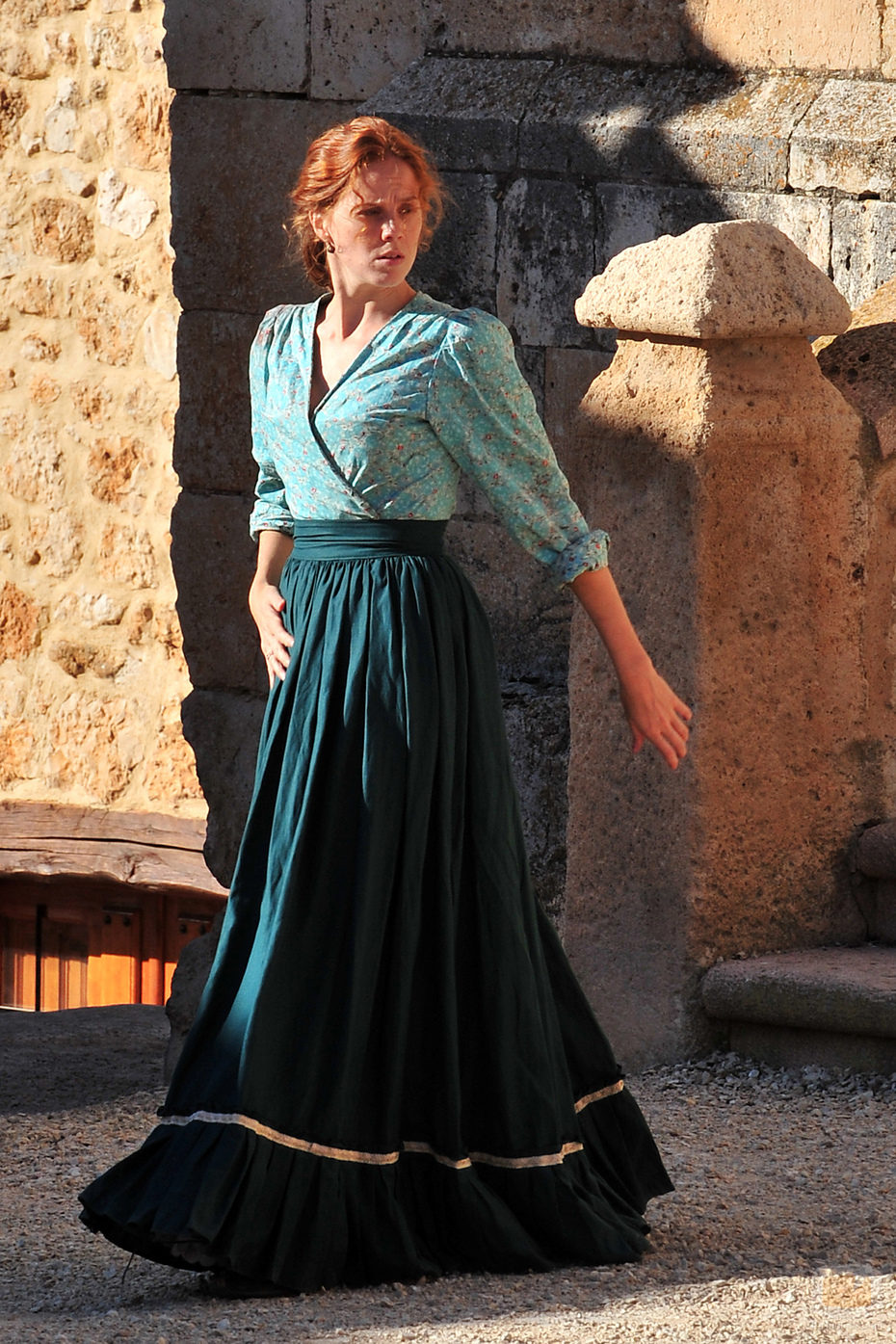 María Castro durante el rodaje de 'Tierra de Lobos'