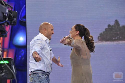 Isabel Pantoja y Kiko Rivera en 'Supervivientes'