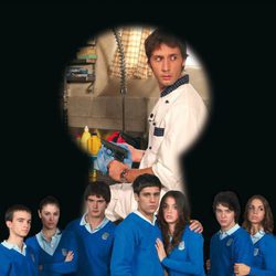 Fermín en de fondo en el póster de la segunda temporada de 'El internado'