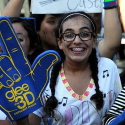 Una fan en el estreno de 'Glee: The 3D Concert Movie'