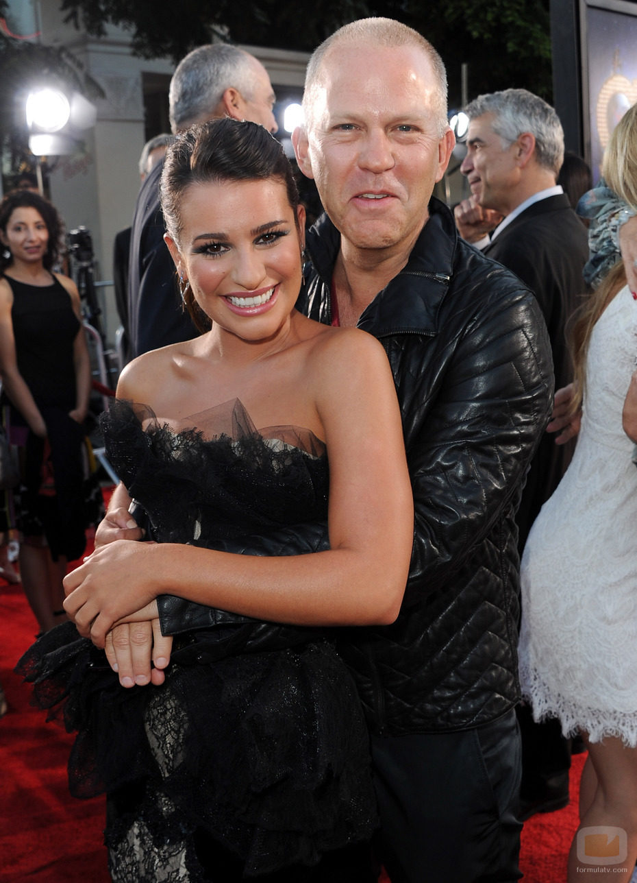 Lea Michele con el creador de 'Glee', Ryan Murphy