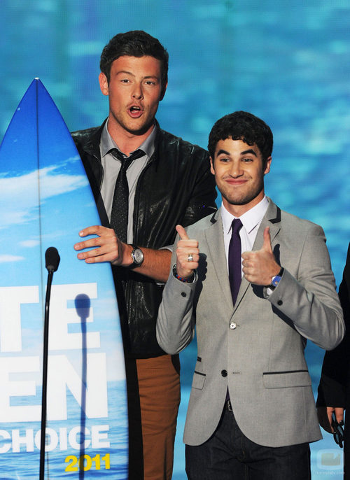 Cory Monteith y Darren Criss en los Teen Choice Awards 2011