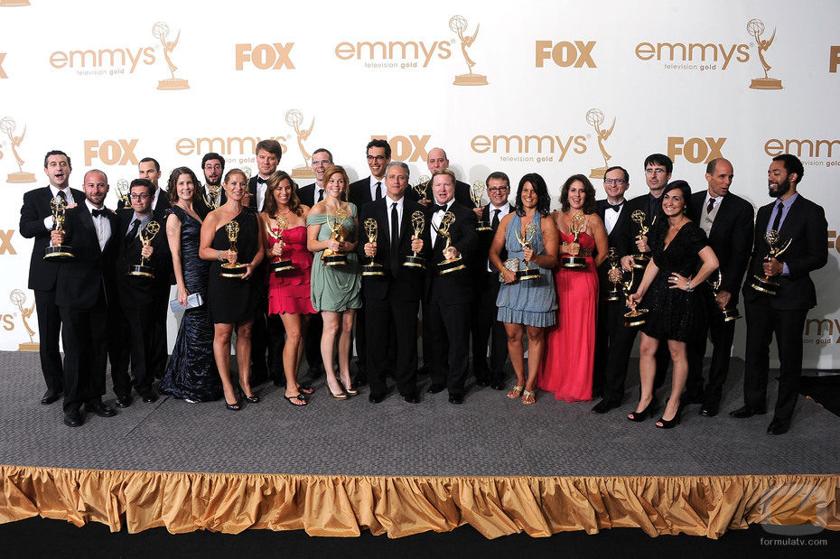 El equipo de 'The Daily Show' recoge el Emmy 2011 al Mejor Programa de Variedades