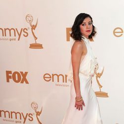 Aubrey Plaza, de 'Parks and Recreation', en la Alfombra Roja de los Emmy 2011