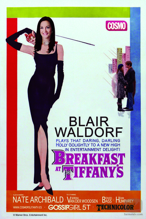 Blair parodia "Desayuno con diamantes" en la quinta temporada de 'Gossip Girl'