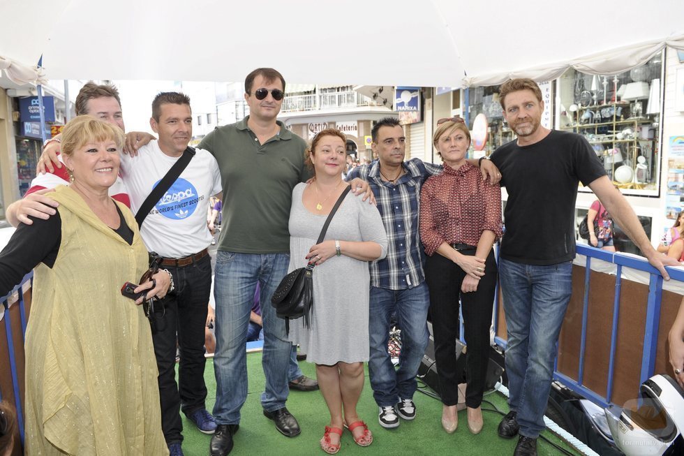 Los actores, en la celebración en Nerja del 30 aniversario de 'Verano azul'