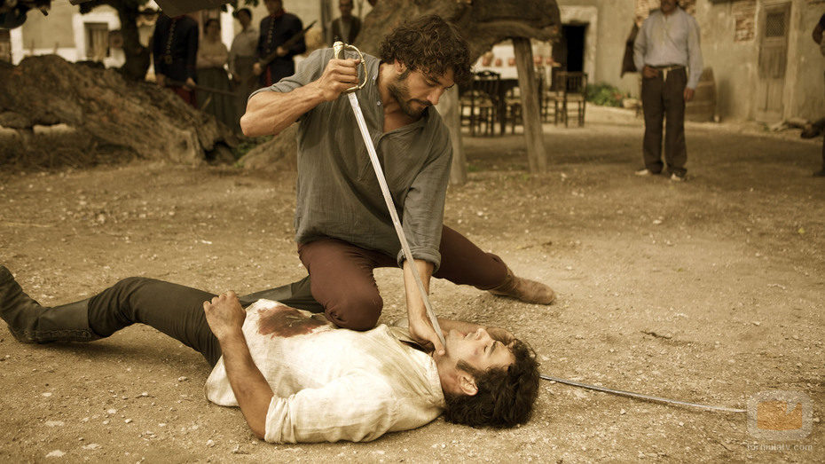Alex García y Antonio Velázquez en 'Tierra de lobos'