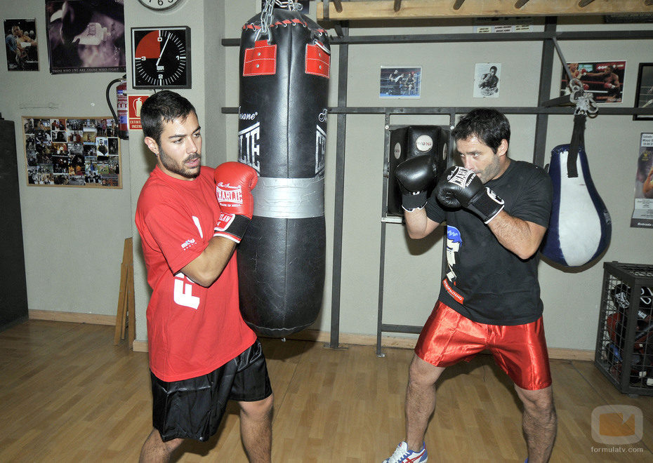 Juan Pablo Shuk y David Seijo se entrenan para el combate de sus personajes
