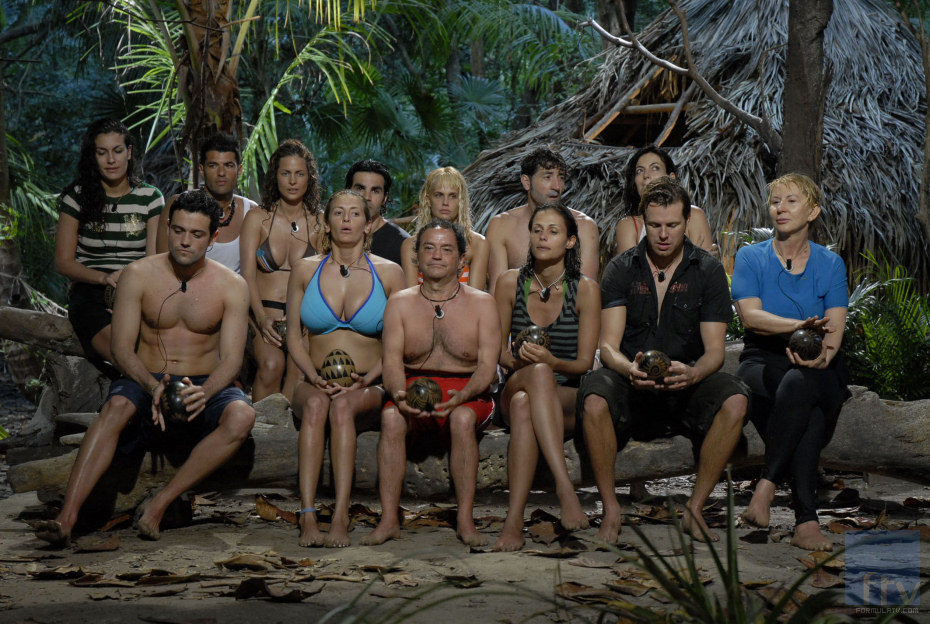 Leo Segarra, Patxi Salinas, Karmele Marchante, Miriam Sánchez y el resto de consursantes de Supervivientes 2008