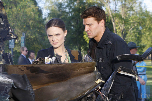 Emily Deschanel y David Boreanaz en 'Bones'