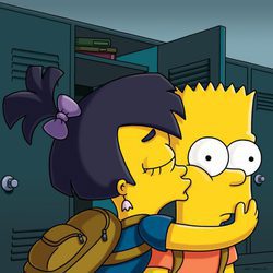 Una "amiga" de Bart le da un beso en esta temporada