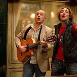 El cantante David Bisbal canta junto a Chema en 'Aída'