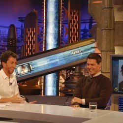 Tom Cruise rio sin parar en su primera visita a un plató de televisión en España