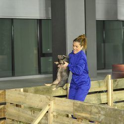Raquel Bollo durante una prueba en la final de 'Acorralados'