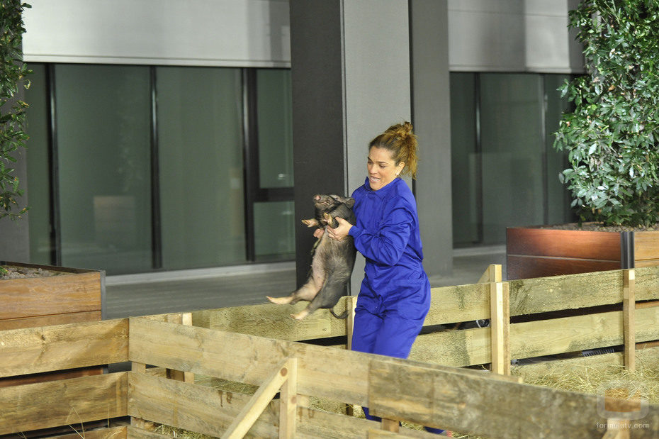 Raquel Bollo durante una prueba en la final de 'Acorralados'