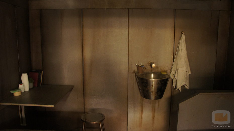 Lavabo de una de las celdas de 'La fuga'