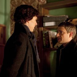 Holmes y Watson en el primer capítulo de 'Sherlock'
