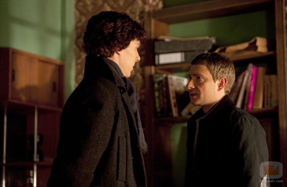 Holmes y Watson en el primer capítulo de 'Sherlock'