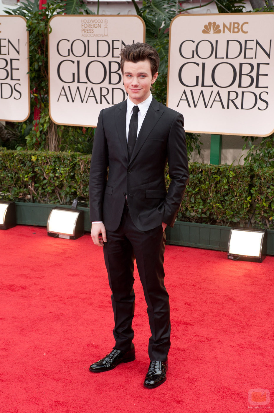 Chris Colfer en los Globos de Oro 2012