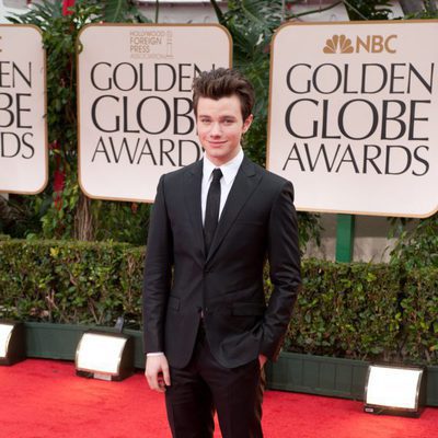 Chris Colfer en los Globos de Oro 2012