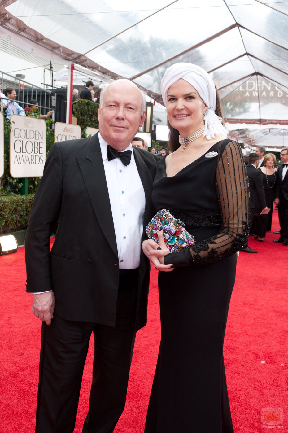 Julian Fellowes, de 'Downton Abbey', en los Globos de Oro 2012