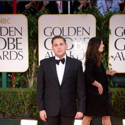 Jonah Hill en los Globos de Oro 2012
