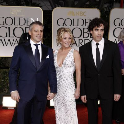 Matt LeBlanc y Andrea Anders en los Globos de Oro 2012