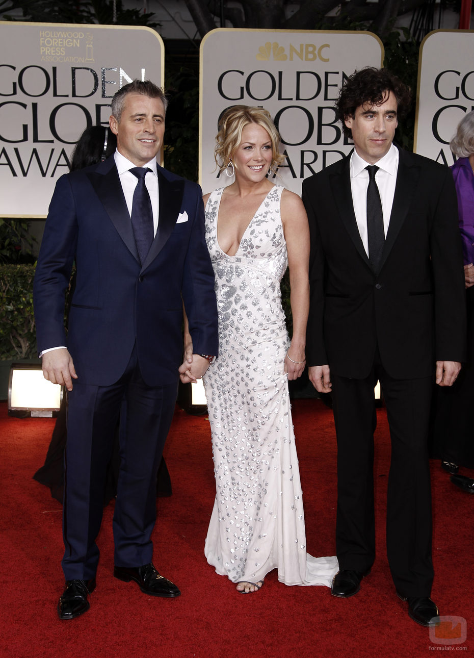 Matt LeBlanc y Andrea Anders en los Globos de Oro 2012