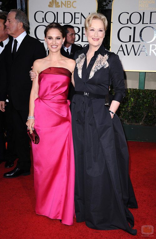 Natalie Portman y Meryl Streep en los Globos de Oro 2012