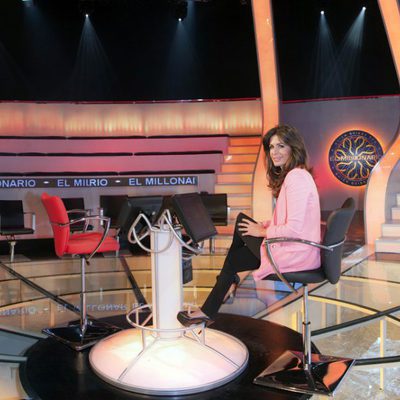 Nuria Roca en el plató de 'El millonario'