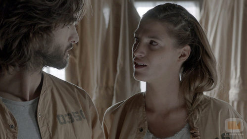 Aitor Luna y Laura Sánchez en 'La fuga'