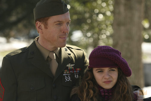 Damian Lewis y su hija en 'Homeland' Morgan Saylor
