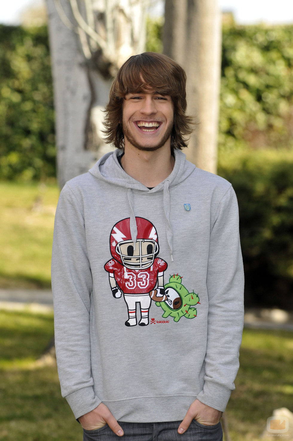 Mario Marzo ríe en la presentación de 'Los protegidos'