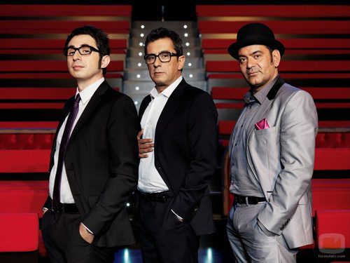 Berto Romero, Andreu Buenafuente y José Corbacho en el plató de 'Buenas noches y Buenafuente'