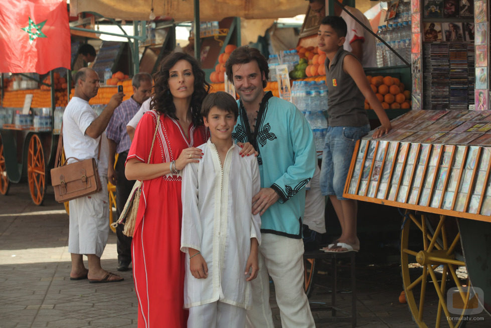Carmina Ordoñez, Julián Contreras y su hijo en Marruecos