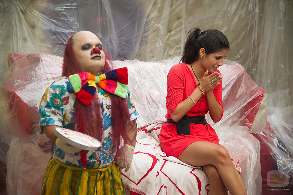 María Sánchez, a punto de recibir un tartazo en 'Gran Hermano'