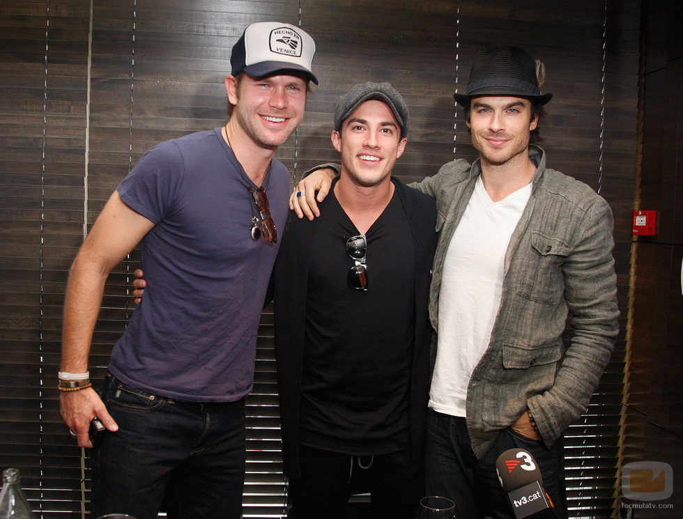 Matt Davis, Michael Trevino e Ian Somerhalder en Barcelona