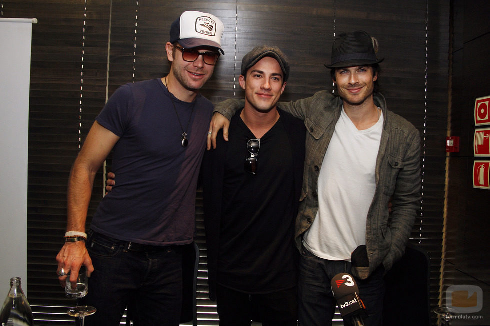 Matt Davis, Michael Trevino e Ian Somerhalder en la BloodyNightCon