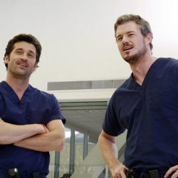 Patrick Dempsey y Justin Chambers en el capítulo "Lucha Kung Fu"