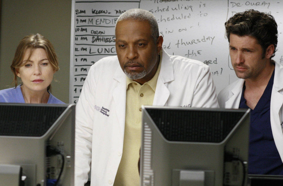 Ellen Pompeo, James Pickens Jr. y Patrick Dempsey