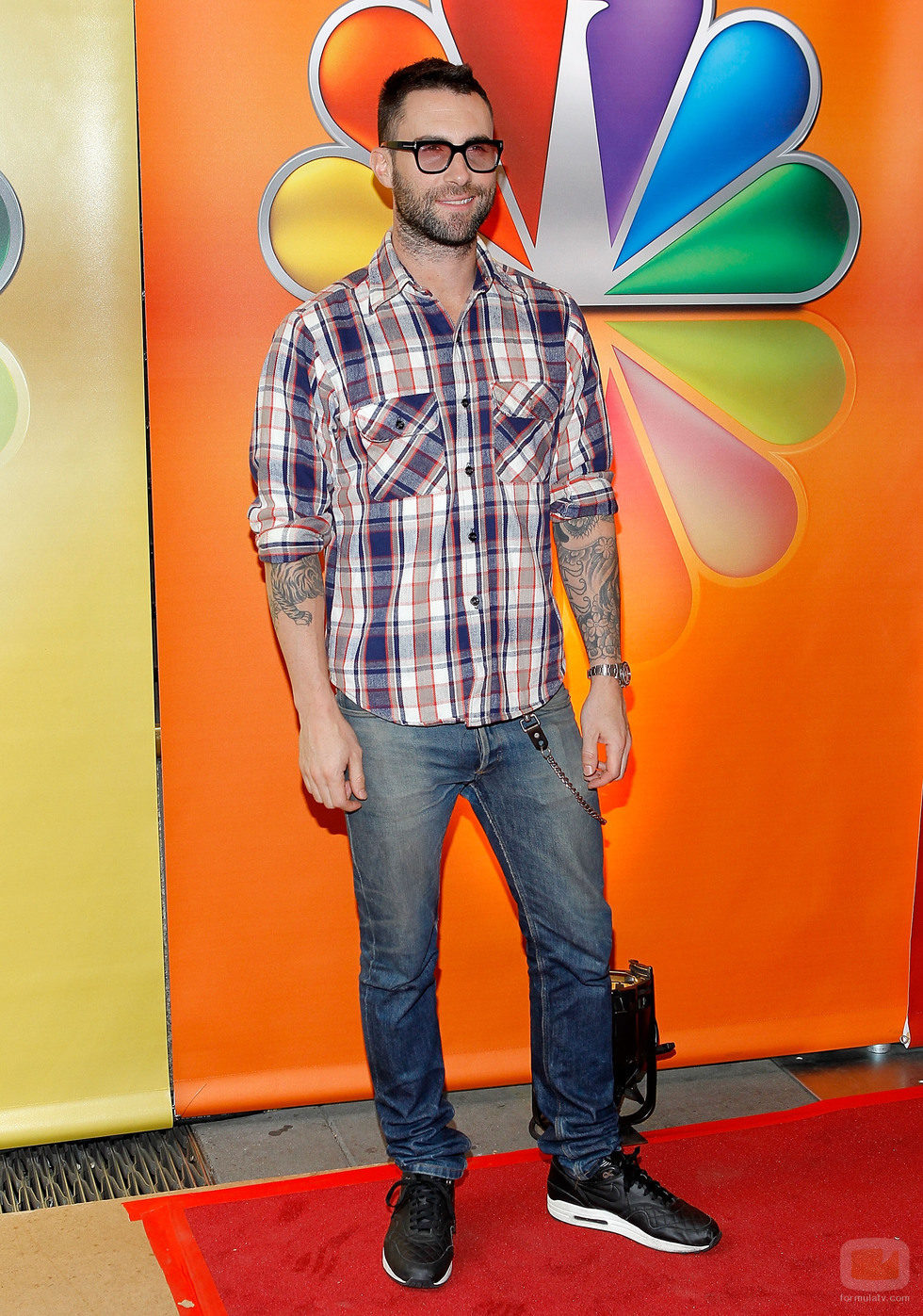 Adam Levine posa en los Upfronts 2012 de NBC