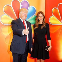 Donald J. Trump y Melania Trump en los Upfronts 2012 de NBC